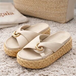 Cult Gaia Women's Tan Espadrille Sandals